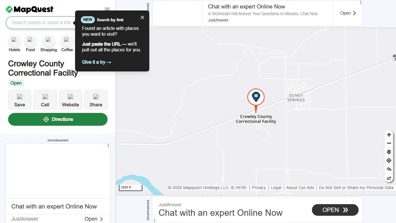 Crowley County Correctional Facility, 6564 State Highway 96, Olney Springs, CO 81062, US - MapQuest